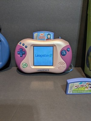 Leapster 2 Purple Learning Game System w/ 7 Games TESTED