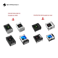 Barrowch AMD AM5 INTEL CPU Water Block With HD Temperature Display FBLTHDA-04NV2