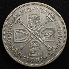 Great Britain 1 Florin 1936, Coin, Silver, Inv#I527