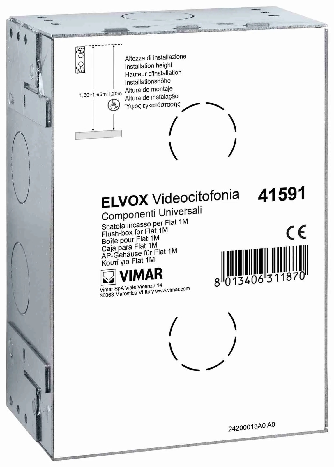 Scatola Incasso VIMAR 41591 per 1 Modulo Flat | Qualità Made in Italy