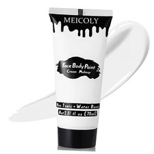 White Cream Face Body Paint,2.37Oz Large Tube Clown white face body paint