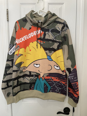 Members Only Nickelodeon  Hey Arnold  Pullover Hoodie/Sweatshirt- Men s Large