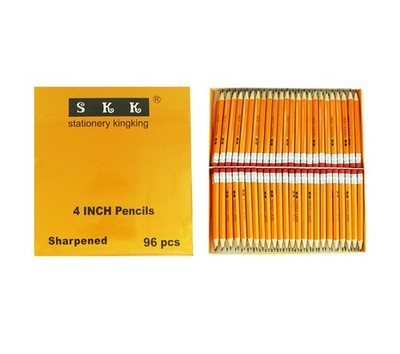 SKKSTATIONERY Half Pencils with Eraser Tops, 1 Count (Pack of 96), 1 Box-96 
