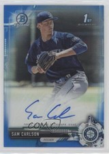 2017 Bowman Draft Chrome Pick Blue Refractor /150 Sam Carlson #CDA-SC Auto 08jk