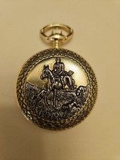 Pocket Watch Gold With Coyboy On Horse On Front