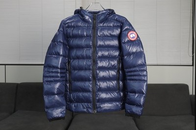 Canada Goose Hooded Down Puffer Jacket Blue Lightweight Winter Coat
