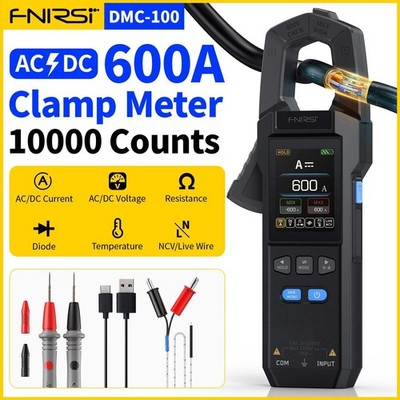 FNIRSI DMC-100 DC AC Stromzange Meter 10000 Zählungen Digital Multimeter USB Cha