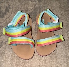 Rockin Rainbow Adjustable strappy sandals Shoes size 5 Toddler Youth Girls