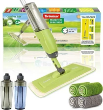 MistDriver Floor Cleaning Spray Mop with 4 Extra Large Microfiber Pads and 2 Hig
