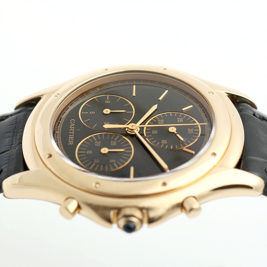 Cartier Cougar Chrono Chrono Gold 33 Large Black W3500851 Men's Unisex 138161467 thumbnail 14