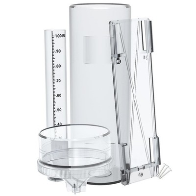 Precise Rain Gauge with Mounting Bracket, Outdoor Rain Gauge Accurate to 1/10...