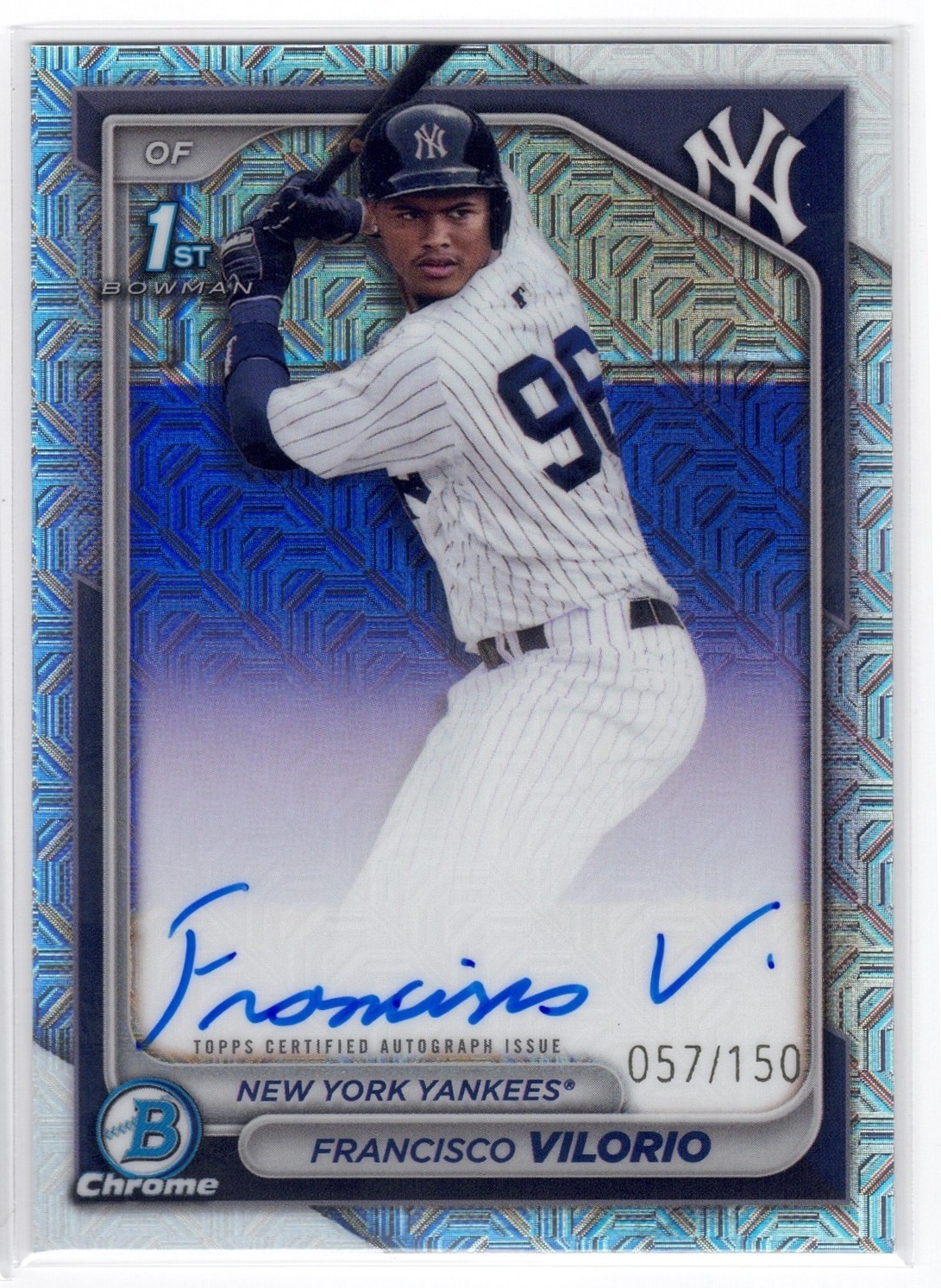 2024 Bowman Chrome Francisco Vilorio Auto HTA Choice Refractor 1st #57/150