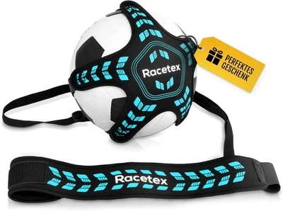 RACETEX Fussballtrainer mit Schnur [EINSTELLBARE LÄNGE] - Das perfekte Trainingsgerät f
