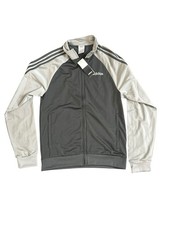 Adidas Essentials 3-Stripes Tricot Track Jacket Men  s Small NWT Gray