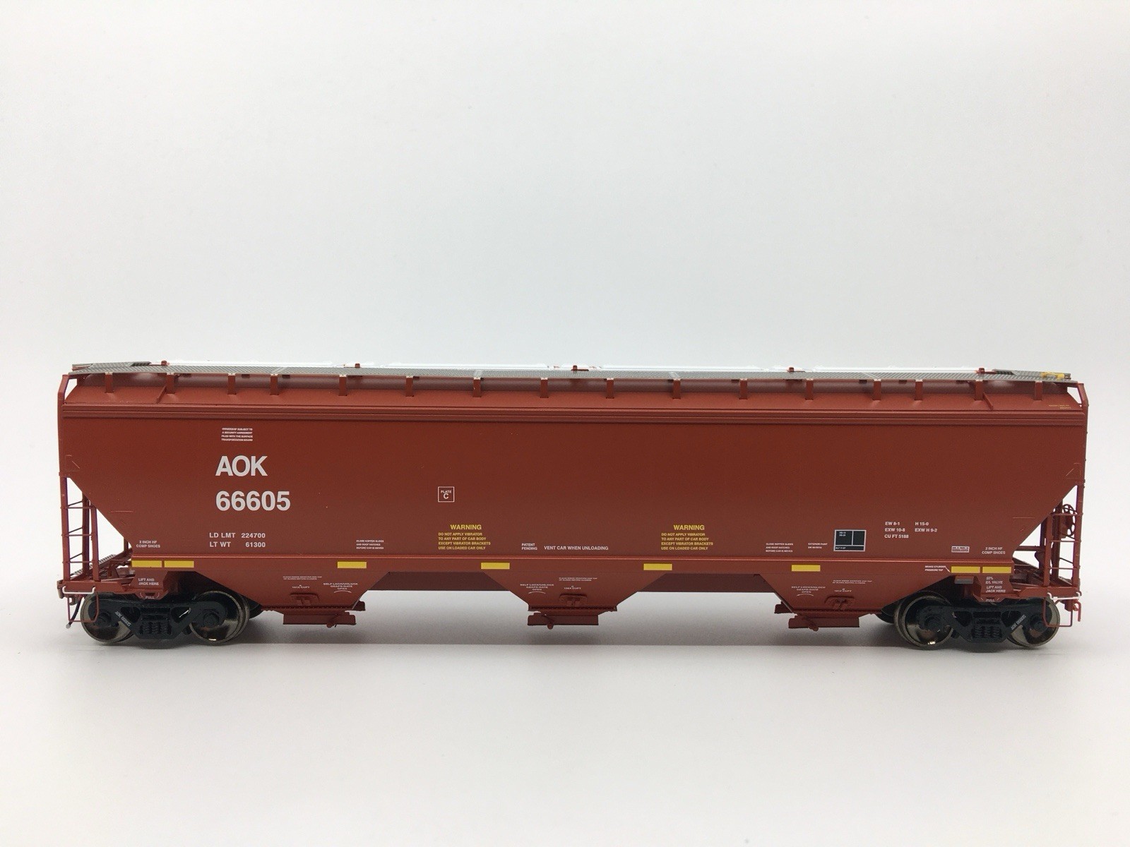 HO ScaleTrains AOK Greenbrier (Gunderson) 5188 cf Covered Hopper #66605