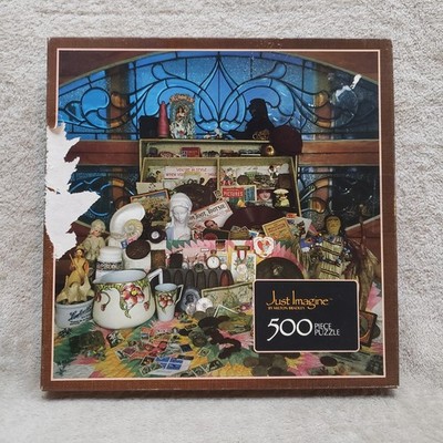 Vintage Milton Bradley Just Imagine Remembrances 500pc Puzzle 1985 COMPLETE