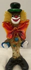 Murano Glass Multicolored Clown 9 Inches EUC Made In Italy EUC (108)