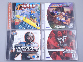 Lot of 4 Games for the SEGA Dreamcast Crazy Taxi, WWF Attitude, Trick Style etc.