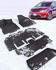 DiffCar  Floor Mats for Chrysler Pacifica 2017-2025 2026, All-Weather TPE Floor