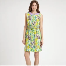 Kate Spade Silk Floral Dress Neal Peter Pan Collar Size 4