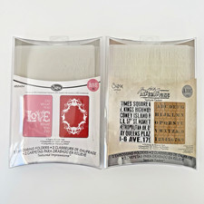 Sizzix Lot of 2 NEW Embossing Folders- 657948 Jim Holtz 658484 Love