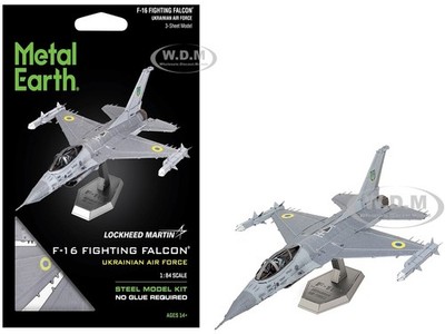 LOCKHEED MARTIN F-16 FIGHTING FALCON STEEL MODEL KIT BY METAL EARTH ME1046U