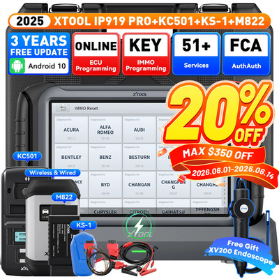 XTOOL IP919 PRO KC501 KS-1 M822 IMMO Key Programmer ECU Programming Auto Scanner