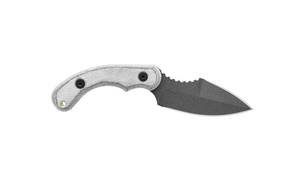 TOPS Felony Stop Fixed Knife 3.5" 1095 Steel Blade Black Linen Micarta Handle - Image 3 of 4
