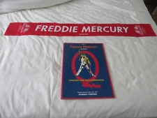 Freddie Mercury memorabilia, Programme and banner from Tribute concert 1992.
