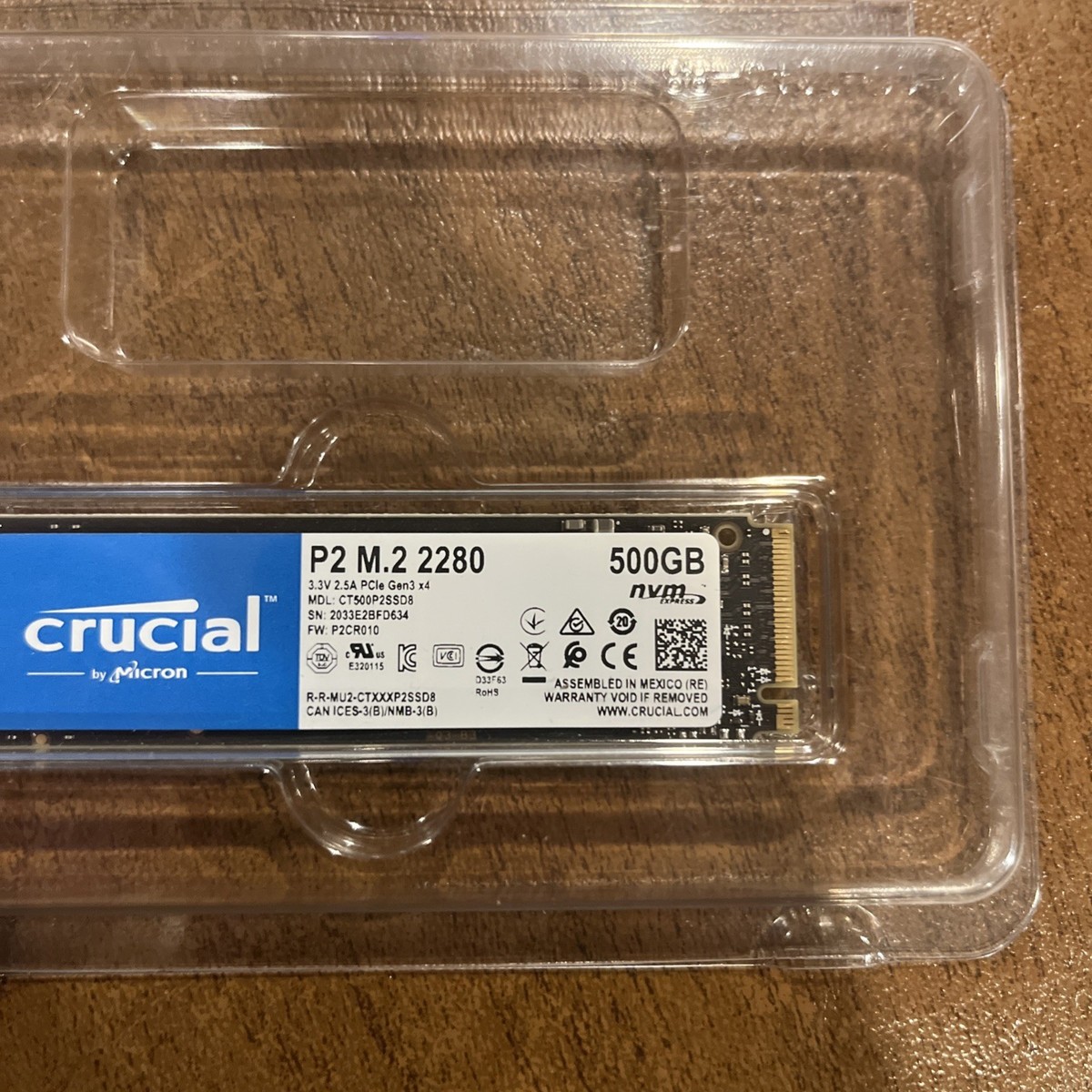 メモリー crucial CT500P2SSD8 NVMe 2280 M.2 SSD Crucial P3 500GB Internal Solid State Drive, PCIe 3.0 3D NAND NVMe