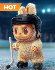 Hockey Gear Set – Handmade Helmet, Skates & Stick Accessories for Plush Figures