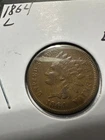 1864 L indian head cent VF