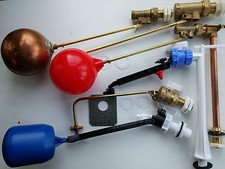 BALL COCK 1/2" 3/4" FLOAT VALVE COPPER PART 1, 2, HP LP PLASTIC TANK  PLATE