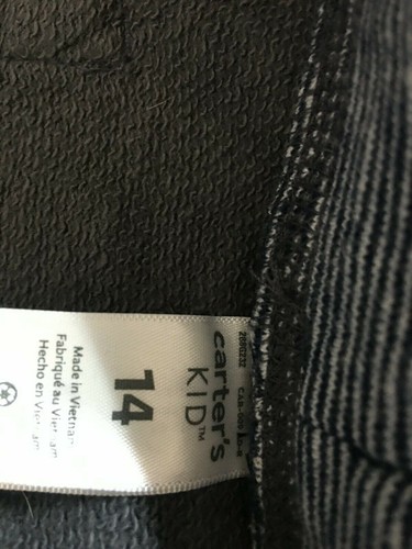 Carter's Boys Terry Shorts Heather Gray Drawstring Large Size 14 - Picture 9 of 10