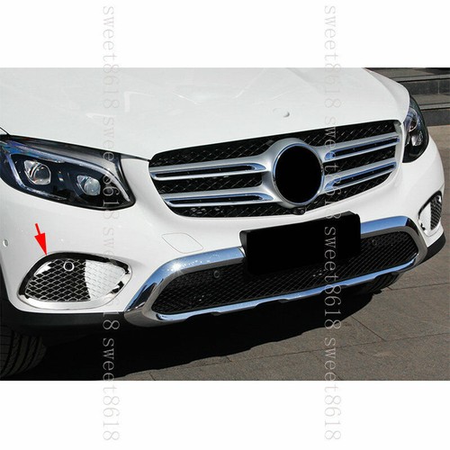 For Benz GLC Class 2016-2019 2x Plating Front Fog Light Lamp Frame Cover Trim - Picture 3 of 8