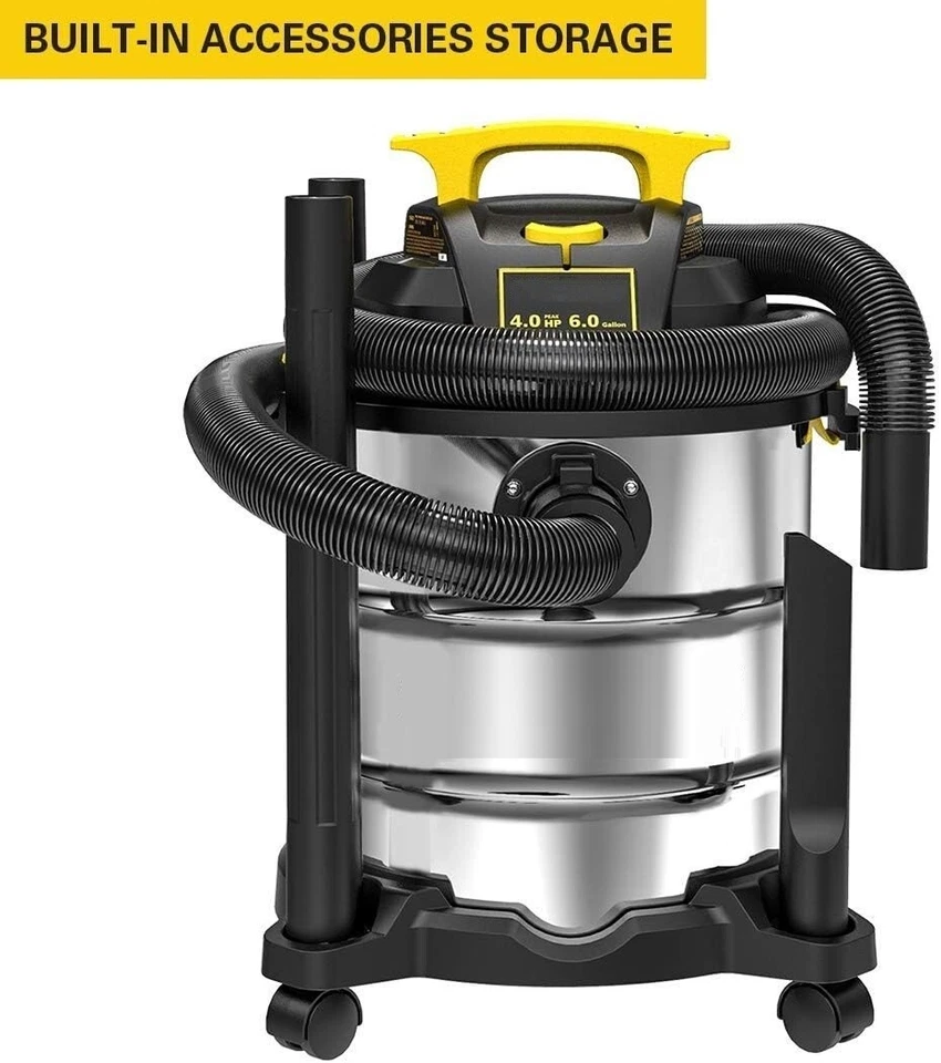 Aspiradora Industrial Para Mojado Y Seco De 6Galone Motor De Fuerza 4 Caballo - Image 3 of 4