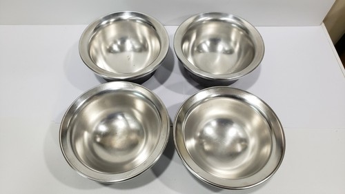 Lot of 4 Double Wall Metal Ware Bowls by William Lipton LTD - Foto 1 di 9