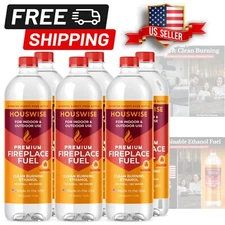 Buy USA-Made Bio Ethanol Fireplace Fuel - 6 x 1 Liter with Extended Burn Time