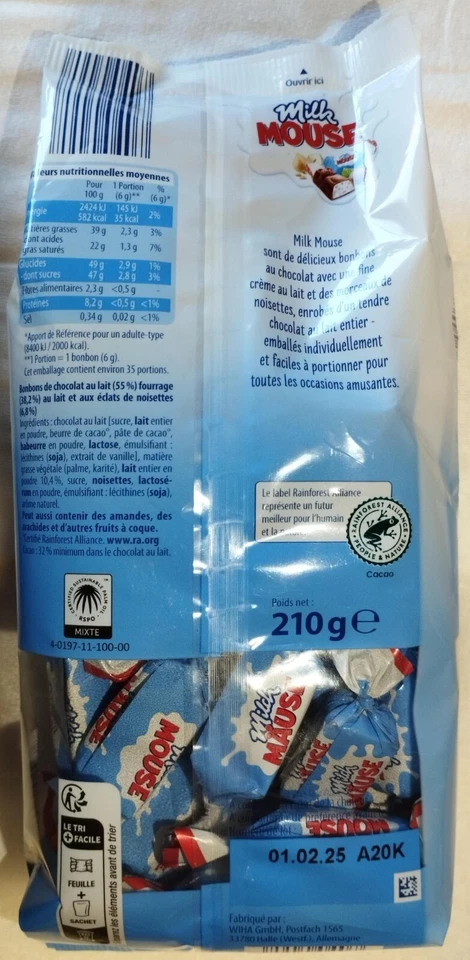 ISAURA Milk Mouse Milk Chocolate Hazelnut — 7.40oz Pack (210g) - Image 2 of 4