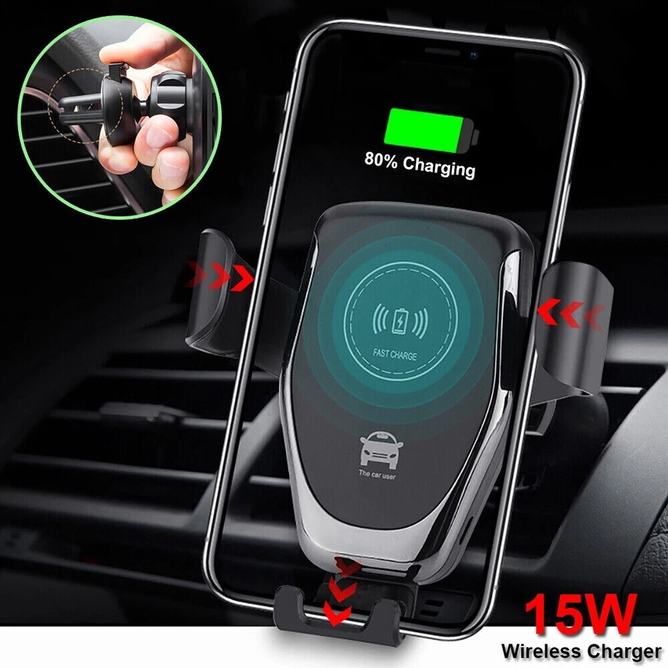 Cargador De Carro Coche Auto Rapido Inalambrico Para Telefonos Cell Universal US - Image 2 of 4