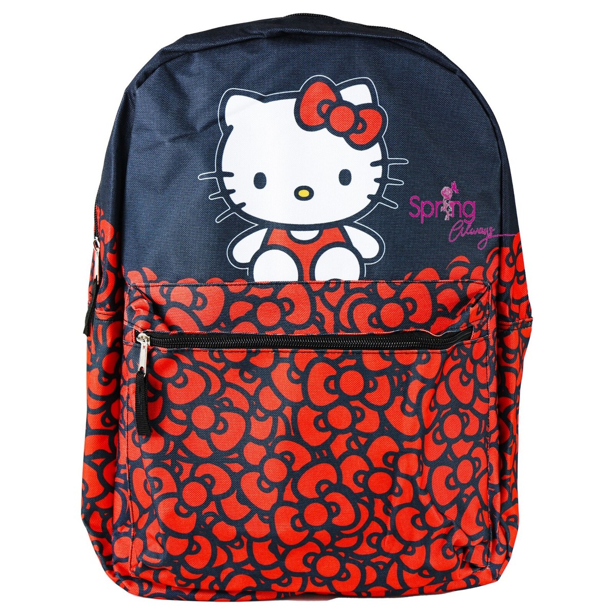 Hello Kitty Black Red Bow Backpack 16 inch