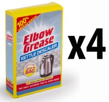 4 x Elbow Grease Kettle Descaler Limescale Remover Drop In Bag Easy to Use 75g