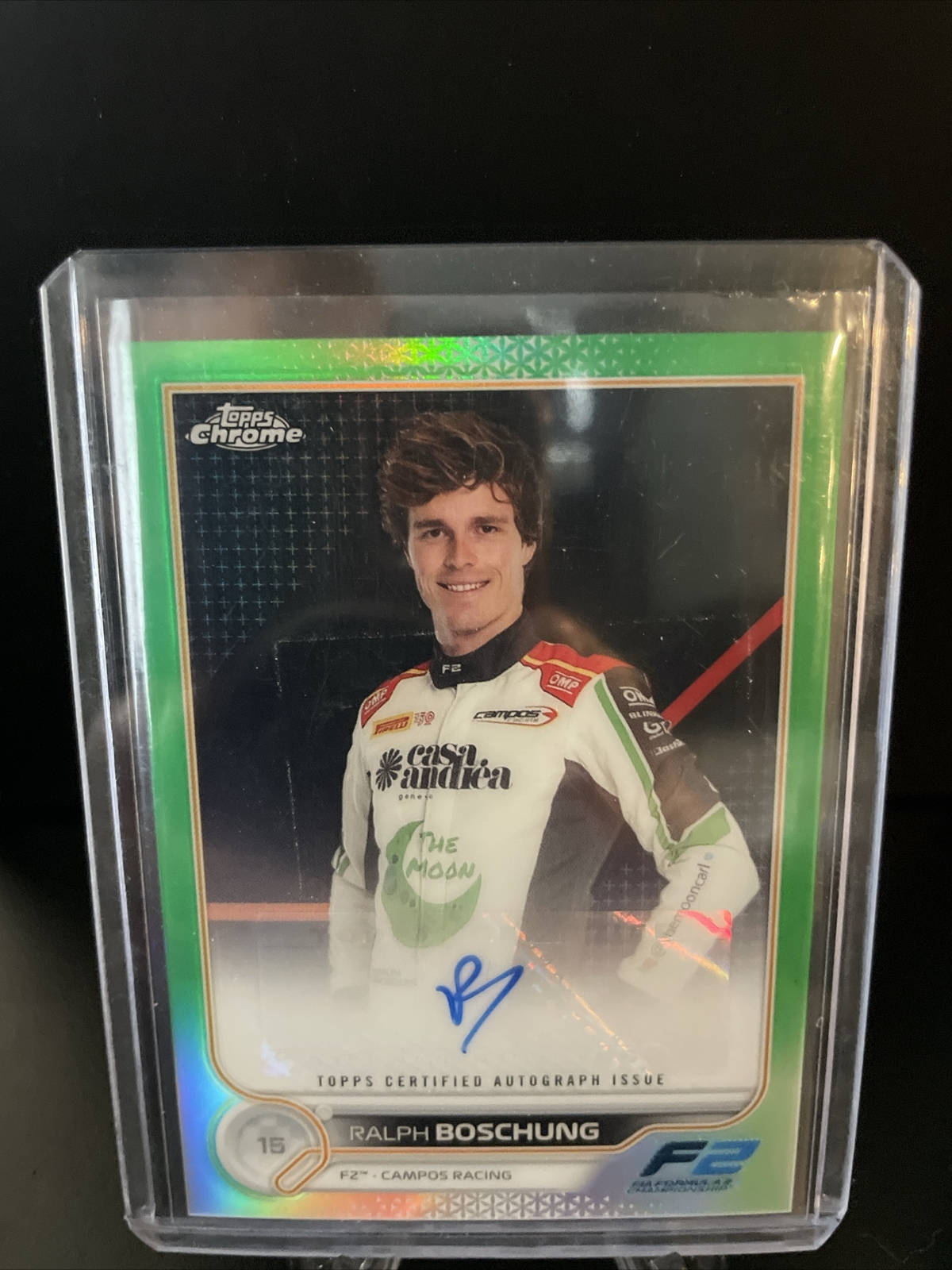 2022 Topps Chrome Formula 1 F1 F2 Ralph Boschung Auto #CAC-RB Green /99