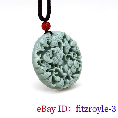 Jade Bat Pendant Fashion Natural Jewelry Stone Necklace Green Talismans Amulet - Picture 2 of 6