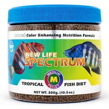 New Life Spectrum TROPICAL FISH Medium Pellets 300g Color Enhancing Fish Food