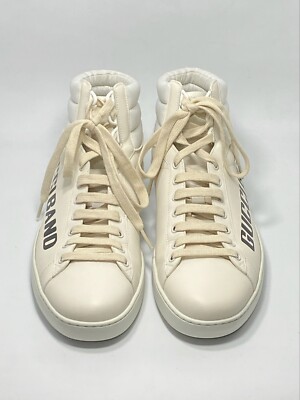 GUCCI Calfskin Ace Gucci Band Mens High Top Sneakers size 9.5/ US