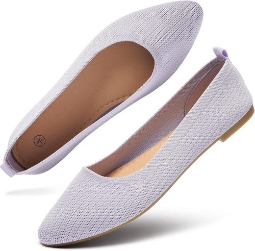 hash bubbie Womens Flats Shoes Pointy Toe Ballet Slip On Shoes sz. 7 purple