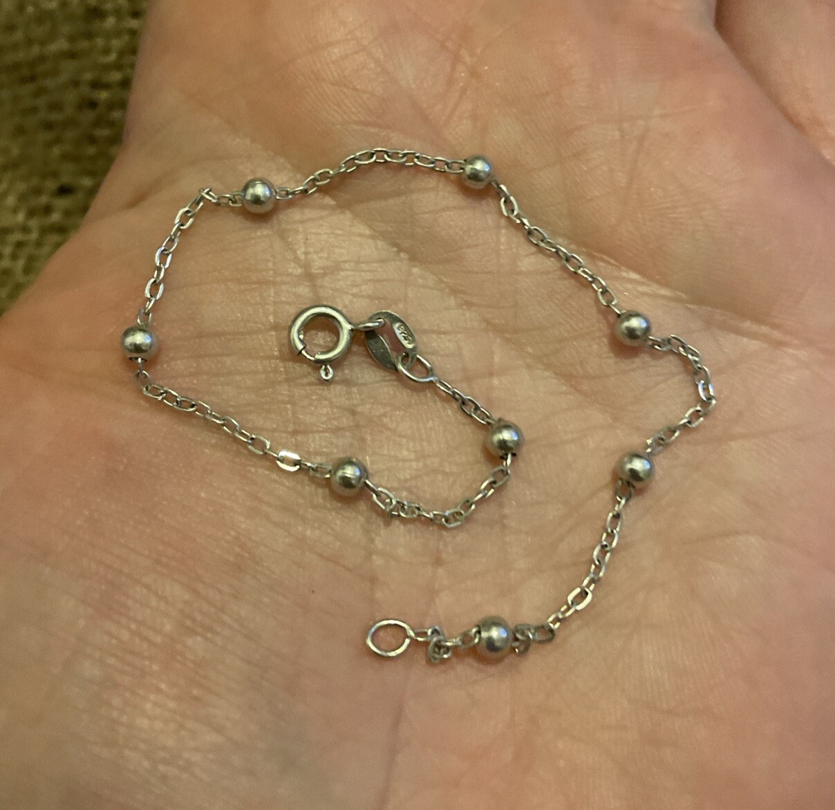 Pretty Fine Solid Sterling Silver 925 Bracelet Be… - image 9