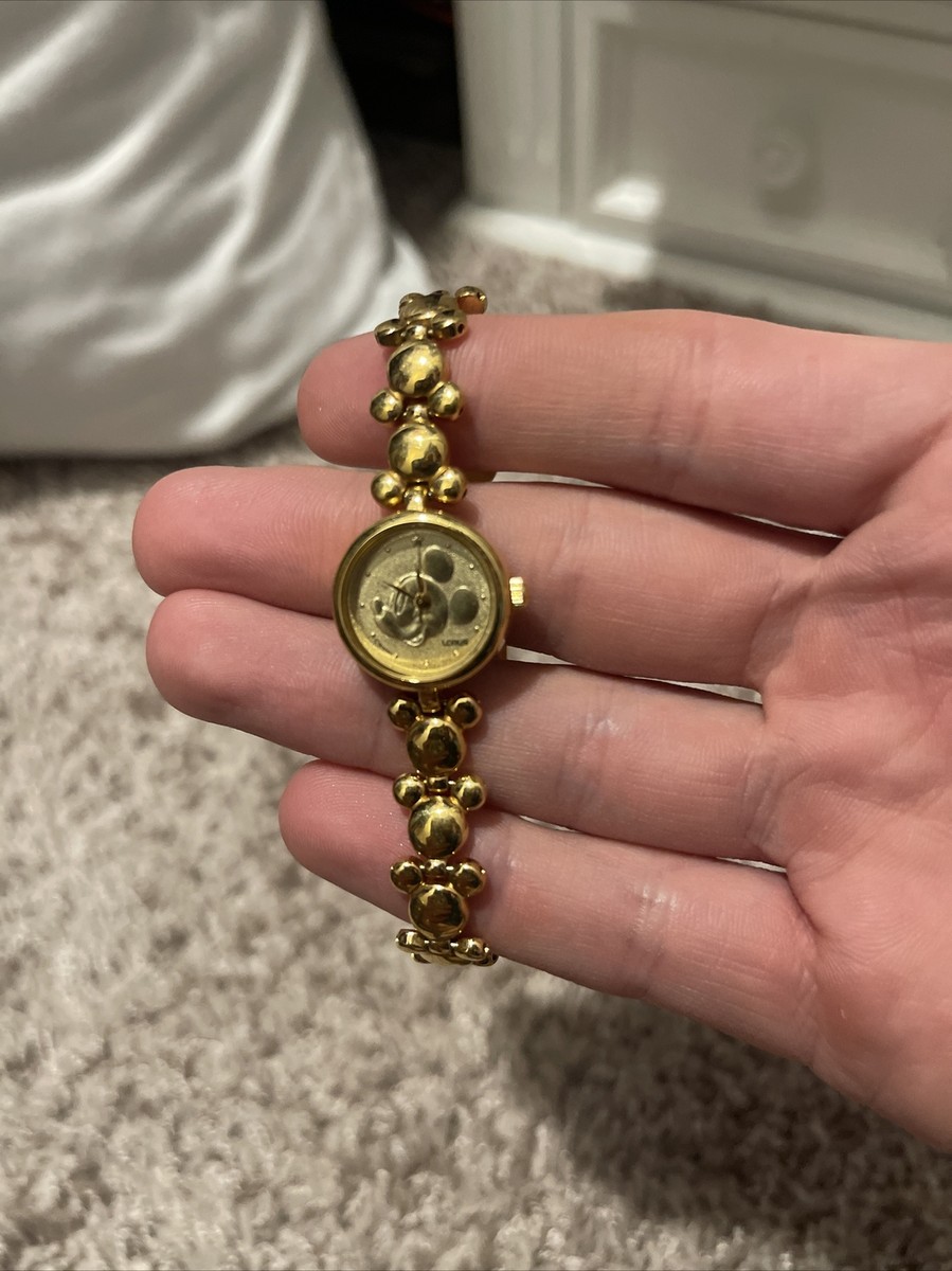 VINTAGE Disney Mickey Mouse Female Gold Tone Watch , New  display picture 1