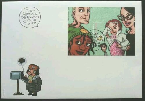 Switzerland Jour d'emission 2003 Cartoons Animation (ms FDC) *clean - Picture 1 of 5